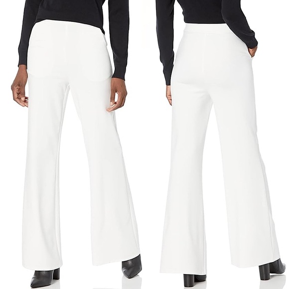 Dress the Population Classic Wide Leg Pant White NWT